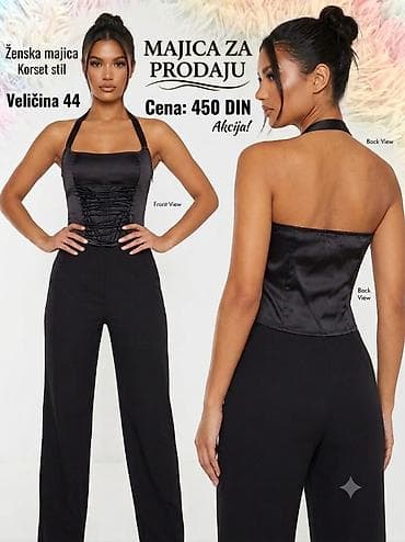 majica s: Ženska majica, korset stil – veličina 44. - Model sa halter trakama i — 1