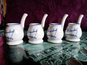 porcelanske solje za caj: Porcelanske casice za zestoko pice,nemacke 70te. Komada 4 u — 1