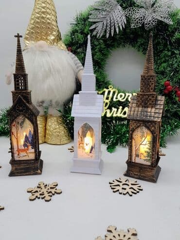 fenjer cena: 3kom 1400din Prelepi dekorativni praznični svetleći fenjeri na — 1