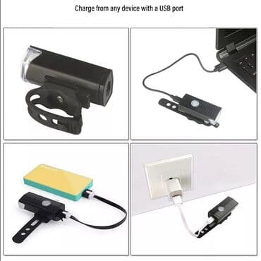 tockovi za decije bicikle: Jako svetlo za biciklu sa SIRENOM - USB punjenje Jako prednje svetlo — 4