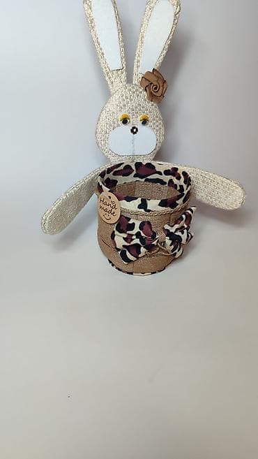 Slike i ramovi: Ručna izrada – dekorativna korpica u obliku zeke - Unikatna korpica — 2