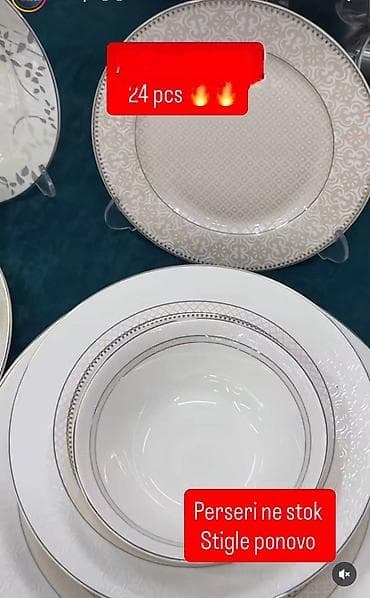 dolcezza solje: Servis tanjira – 24 dela Elegantni komplet za 6 osoba sa profinjenim — 2