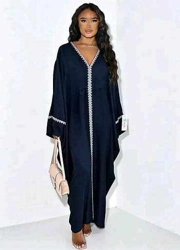 chanel nova: Kaftan haljina sa ukrasnom čipkom - Model: duga kaftan haljina sa — 1