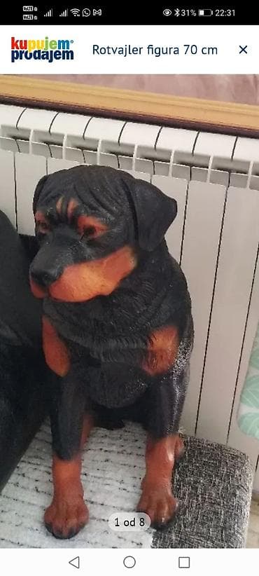 ormari za hodnik: Rotvajler figura – visina 70 cm - Dekorativna figura rotvajlera u — 1