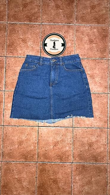 Suknje: Ženske suknjice – komad 100rsd 1) Tamnoplava teksas mini suknja sa — 3