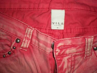 svecane pantalone i tunike: ROZE FARMERKE SA NITNAMA Prelepe tanke farmerke, mestimično — 2