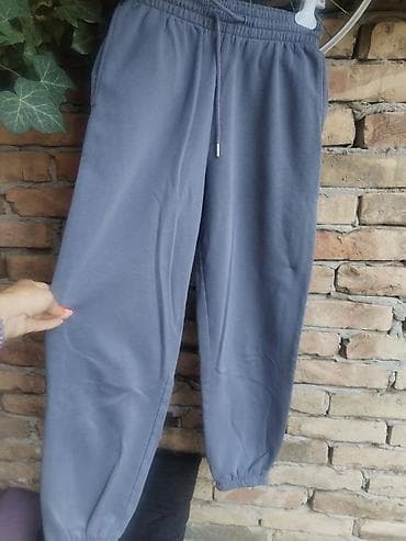 tech fleece sivi: H&M ženske trenerke – siva boja. - Veličine: S, M - Struk: 34 cm — 1