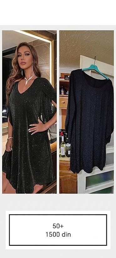Elegantne haljine – više modela i veličina 1) Crna šljokičasta na lalafo.rs Elegantne haljine – više modela i veličina 1) Crna šljokičasta