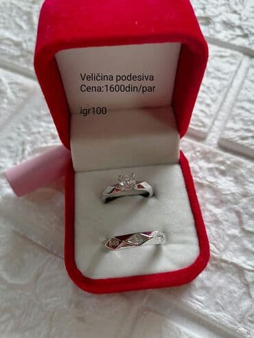 Nakit: Par prstenova – više modela i veličina - Materijal: metal u zlatnoj — 5