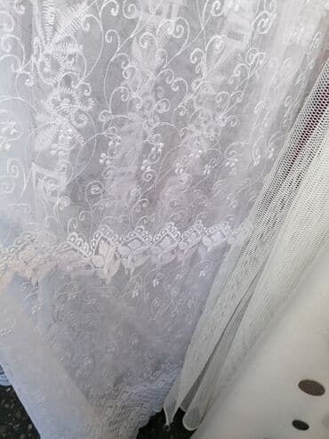 Ćebad i pokrivači: Zavese nove, Dužina i širina po meri. Ušivena traka i obrađene ivice — 1