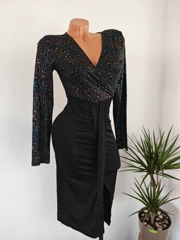 butik novi sad haljine: SHEIN🌼 Nova elegantna haljina sa prorezom Veličina S Poluobim 40-48 cm — 3