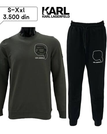 zara cargo pantalone: Komplet, 2XL, L, M, Karl Lagerfeld, bоја - Crna, Pamuk — 2