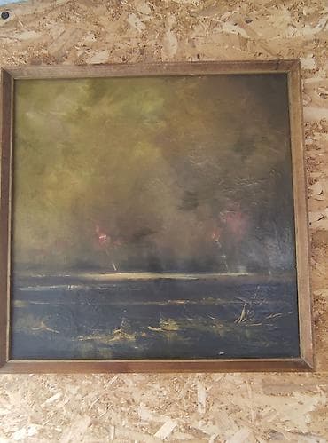 Prelepa slika.U potpisu je Tišma.Velicina je sa ramom 53x53,a bez rama