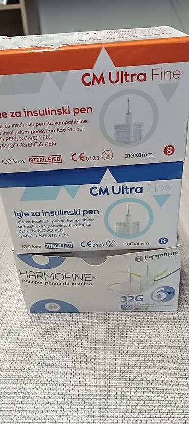 Donji delovi trenerke: Igle za insulinski pen – više tipova - CM Ultra Fine 31G x 8 mm — 1