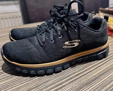 valentino womens sneakers: Skechers patike – model SN 12615, boja BKRQ (crna sa zlatno‑bronzanom — 1