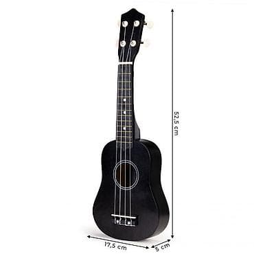 Kreativne i edukativne igračke: Ukulele gitara za decu – 4 žice, crna Šifra proizvoda: MF019D — 5