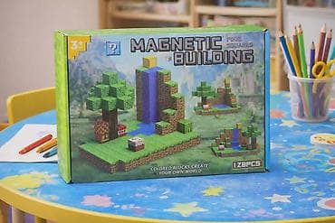 punjaci za decije automobile: Magnetic Building – Pixel Set (128 delova) Kreiraj sopstveni svet uz — 2