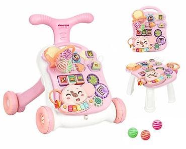 stalak za kupanje bebe: KIKKA BOO Guralica/Hodalica PLAY & GROW 2in1 – pink Šifra — 2