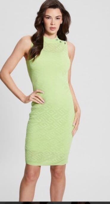haljine sa kaisem: Guess XS (EU 34), color - Yellow, Cocktail, Without sleeves — 1