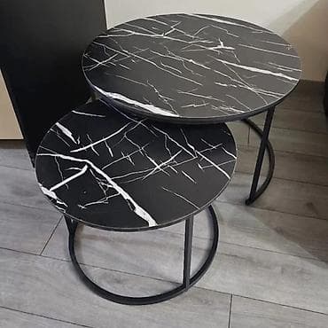 elit stilski namestaj: Klub sto, set od dva stocica za dnevnu sobu. Cena: 9000 din Moderni i — 5