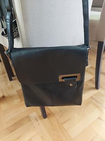 crni sobranie cena: Crna torba preko ramena (crossbody) od eko kože - Materijal: mekana — 2