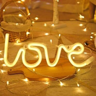 led dekoracija: Cena 1250 din Neonska LED lampa LOVE Savršena dekoracija za dom — 2