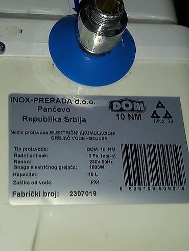 pec na drva srbija: Električni akumulacioni grejač vode – bojler DOM 10 NM - Proizvođač — 3
