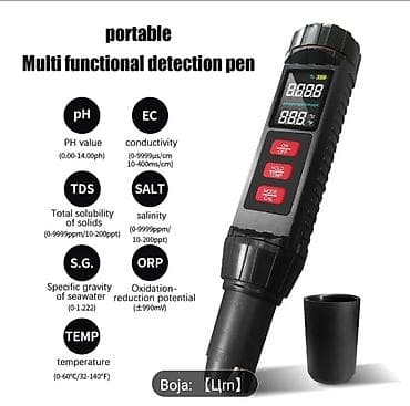 cepac drva na struju: 7u1 TESTER VODE – PROFESIONALNI DIGITALNI MERAČ (pH / TDS / EC / SALT — 1