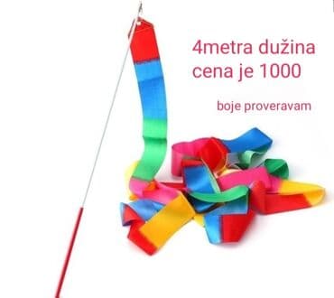 Ostali proizvodi za sport i razonodu: Gimnastičarska traka dužine 4m Idealna kako za sportove tako i za — 1