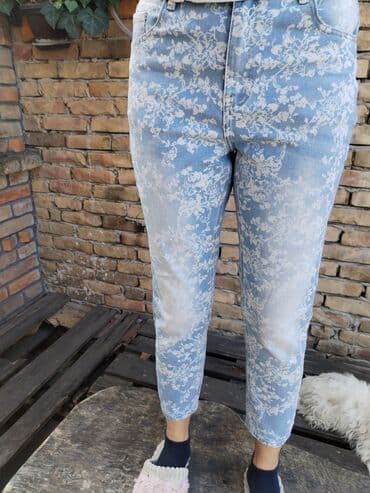 pantalone sa dubokim strukom: Farmerke vel L Fazonirano izbledele nogavice Struk po 38 tegli do 42 — 4