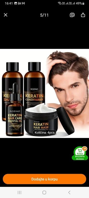 cantu krema za kosu: Set za negu kose marke Rozino, obogaćen keratinom, dizajniran za — 6