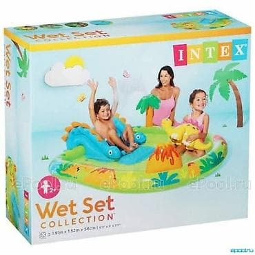sto za kampovanje uradi sam: 57166 Intex Little Dino bazen igraonica za decu sa prskalicom Stranice — 2
