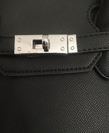 Lične stvari: Veoma lepa Birkinka Crna damska torba – klasičan tote/Birkin stil - — 2