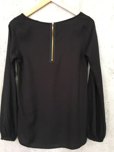 zara helanke sa slicem: Zara, S (EU 36), Viscose, Single-colored, color - Black — 5