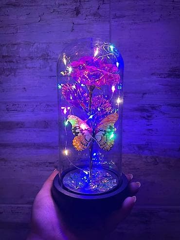 patike za tenis: Večna ruža u staklenom zvonu sa led lampicom Cena:1800din 🌹✨ ČAROBNA — 9