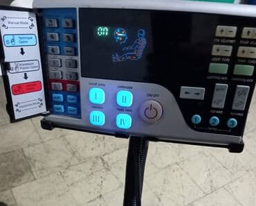 polovni nameštaj novi sad: Masazna fotelja. Prelepa crna masazna kožna fotelja prava — 5