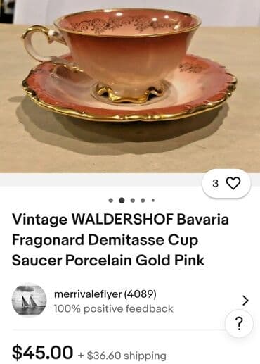 swarovski kristali cena: Komplet za kafu 1950g+ Waldershof Bavaria. Komplet za kafu,rucno — 2