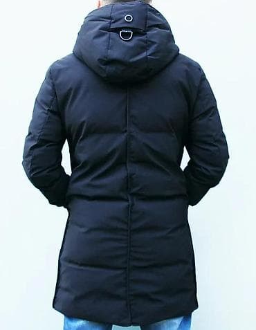 rozi sako kombinacije: Muška zimska parka – crna - Duža parka kroja do sredine butina za — 5