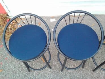 Sets of table and chairs: Barske stolice Dimegal KVALITETNE metalne stolice, visina 65 cm — 4