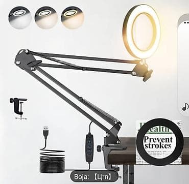 mali ramovi za slike: LED lupa lampa sa pantograf ramenom i štipaljkom za sto - Uveličanje — 3