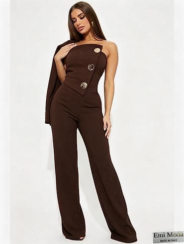 Overalls: 🔥Elegantni ženski kombinezon bez naramenica –,Made in Italy.
✅2400 din — 3