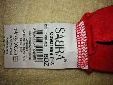 turske patike: One size, Viscose, Single-colored, color - Red — 3
