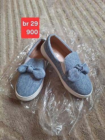 teddy bear jacket h: Dečije slip-on patike - Veličina: br 29 - Materijal: teksas gornjište — 1