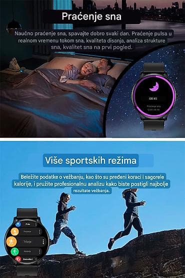 swarovski sat: Nov pametni sat sa dva kaiša silikonskim i metalnim. Širina kaiša je — 9