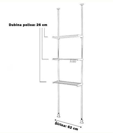namestaj milic: Teleskopska polica za kupatilo, kuhinju Cena: 2700 din Podesiva po — 4