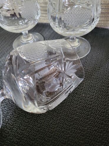 case za zestoko pice: Case kristal Zajecar za zestoko pice iz 70ih. Case su perfektne,sve — 10
