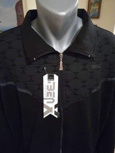 pantalone za punije: Novi muski duks sa kragnom u velikom broju Benx 5XL Crni. Turski — 2