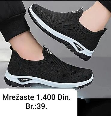 sportske tunike: **Mrežaste patike – broj 39** Crne mrežaste patike modernog — 3