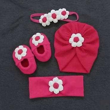 komplet odelo za zene: Set sadrži: 🌸 Turban kapicu 🌸 Pufnaste baletankice 🌸 Traku sa jednim — 3