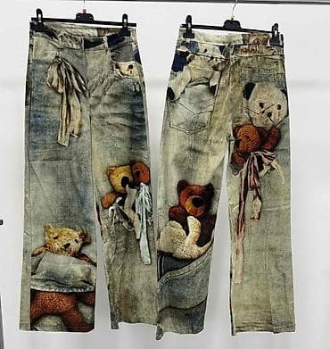 torbice sa cirkonima: ❤️Ženske široke farmerke sa printom medvedića
✅3100 din 
S m l — 7